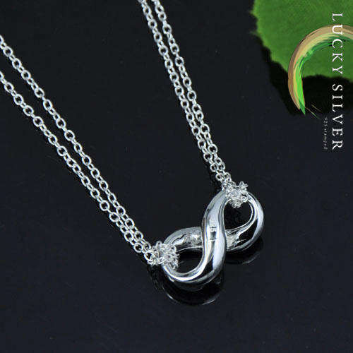 925 Sterling Silver EP INFINITY NECKLACE - Ready to Ship