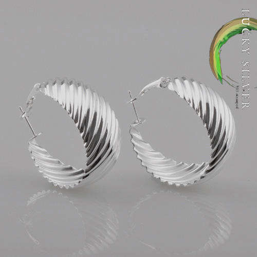 925 Sterling Silver EP HOOP EARRINGS - Ready to Ship