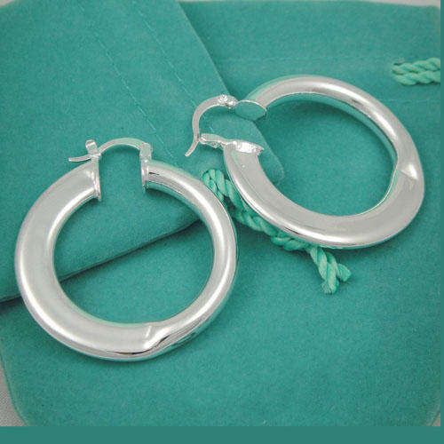 SPECIAL!! R65 - 925 Sterling Silver EP HOOP EARRINGS - Ready to Ship!!!