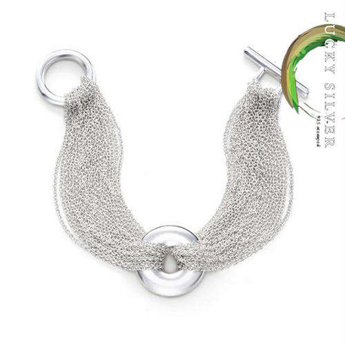 925 Sterling Silver EP Multistrands Bracelet
