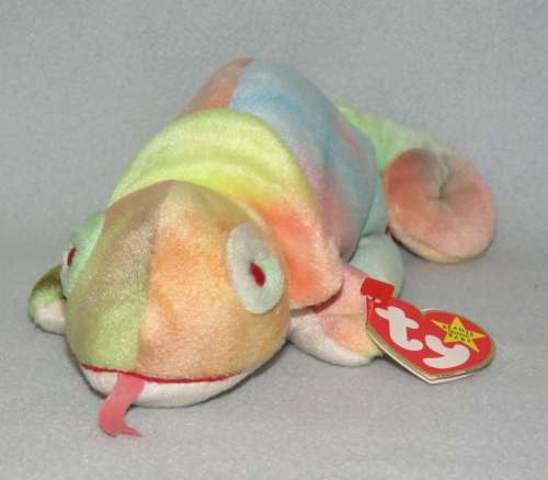 Ty Beanie Baby Rainbow the Chameleon