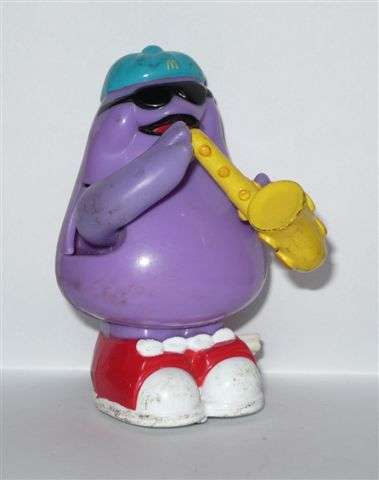 McDonalds Happy Meal Premium Grimace playing saxophone