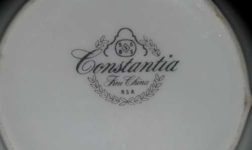 Constantia Sugar Bowl and Creamer