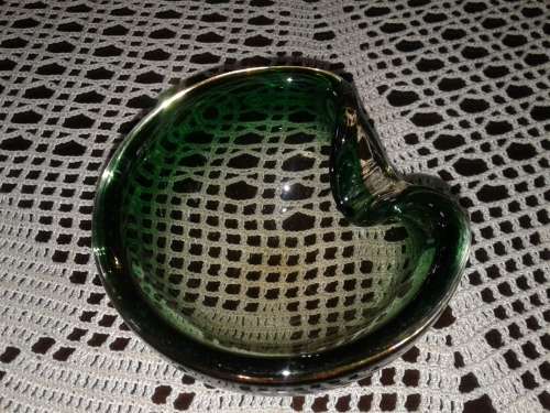 Green Murano Ashtray