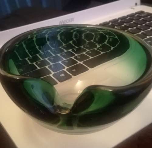 Green Murano Ashtray