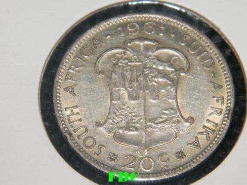 1961 Union of South Africa 20c
