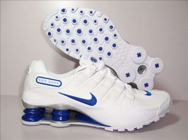 Blue & white nike shox 2009 addition