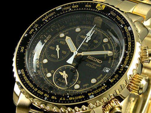 SEIKO LUXURY FLIGHTMASTER CHRONO - ALARM SNA414 - 200 METERS WATER RESISTANT  *** EXCLUSIVE***