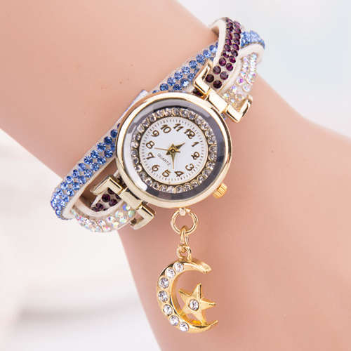 **New Hot**  Analog Wrap Wrist Watch  For Woman with Rhinestone