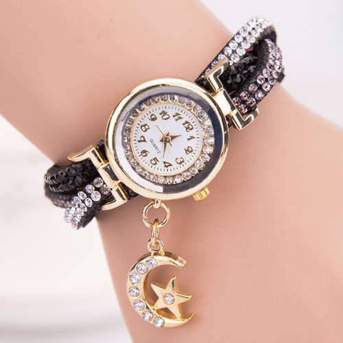 **New Hot**  Analog Wrap Wrist Watch  For Woman with Rhinestone - Auction Closes Early - SUNDAY 22:3