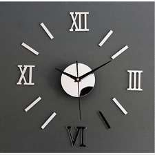 Stylish 3D DIY Clock Decoration Mirror Stickers Wall Art Home Decoration