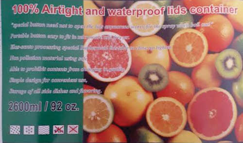 100% AIRTIGHT LID CONTAINERS -SET OF  PIECES