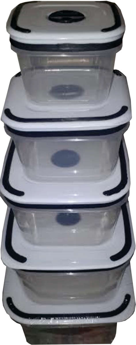 100% AIRTIGHT LID CONTAINERS -SET OF  PIECES