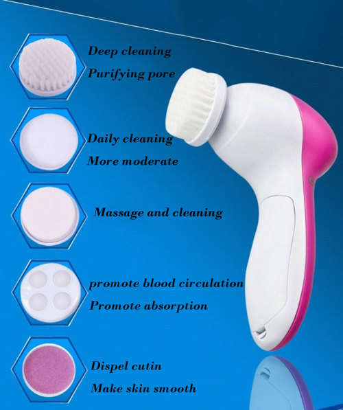 ELECTRIC FACE BRUSH - 5 in 1 Electric Face Cleansing Facial
