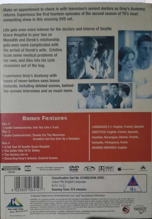 Grey`s Anatomy - Season 2, Part 1 (4 DVD)