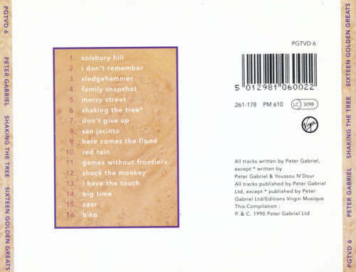 Peter Gabriel - Shaking the Tree: Sixteen Golden Greats (CD)