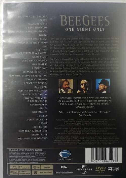 Bee Gees - One Night Only (DVD) [New]