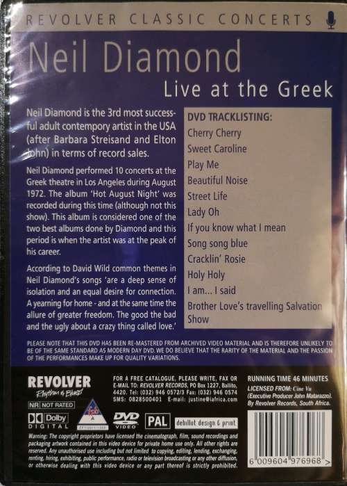 Neil Diamond - Live At The Greek (DVD)