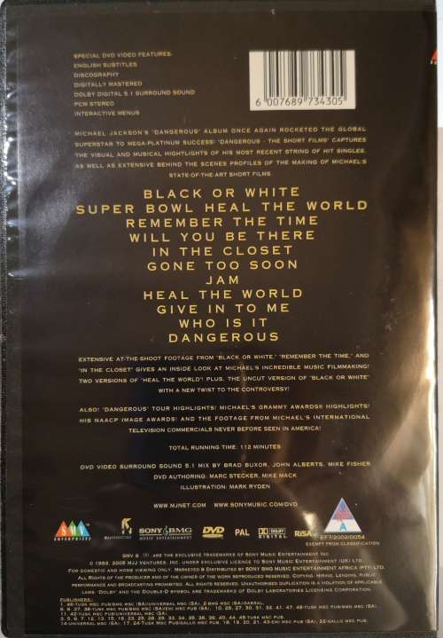 Michael Jackson - Dangerous - The Short Films (DVD) [New]