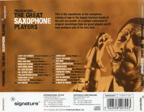 Presenting.... The Great Saxophone Players (CD)