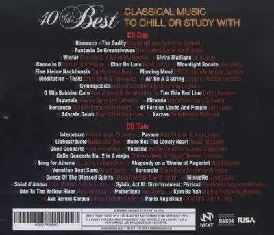 40 of the Best - Classical Music to Chill and Study With (CD) [New]