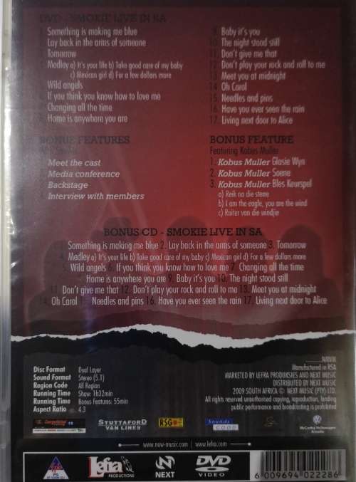 Smokie - Live In South Africa (CD+DVD) [New]