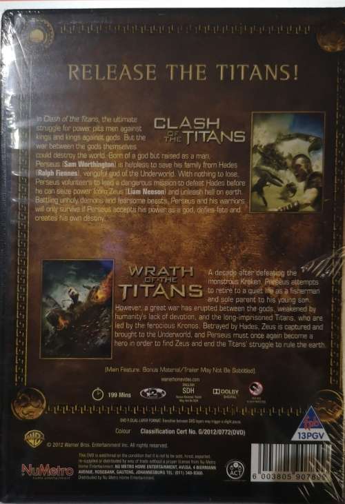 Clash of the Titans/Wrath of the Titans (2-DVD Box set) [New]