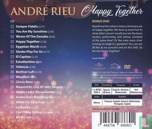 Andre Rieu / Johann Strauss Orchestra - Happy Together (CD/DVD) [New]