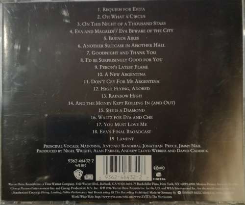Evita - Music from the Motion Picture (CD)