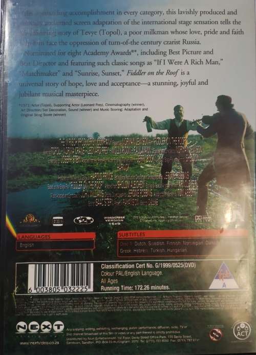 Fiddler On The Roof (1971) (DVD) [New]