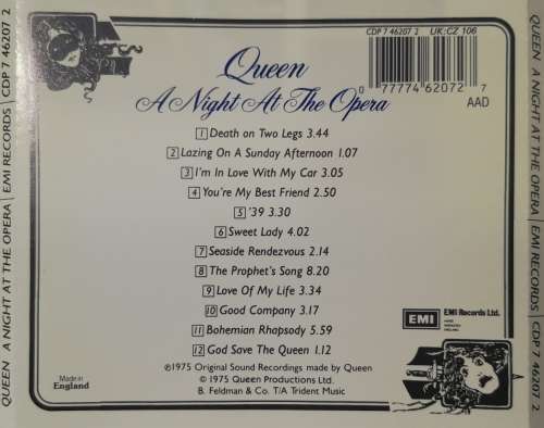Queen - A Night At The Opera (CD)