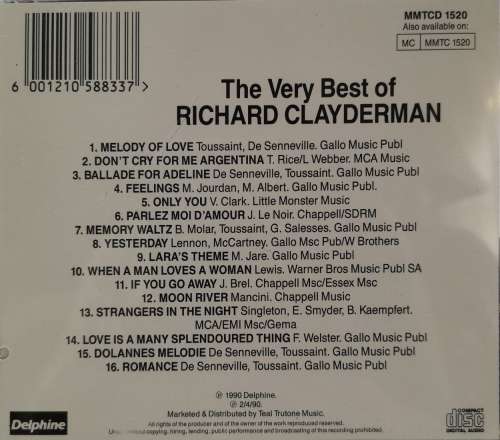 Richard Clayderman - The Very Best Of (CD)