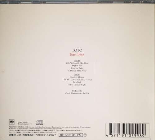 Toto - Turn Back (CD)