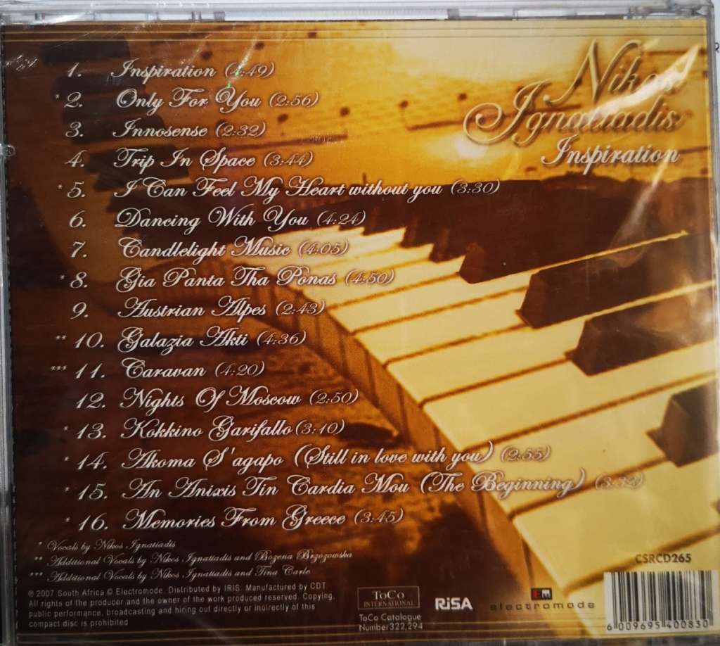 Nikos Ignatiadis - Inspiration (CD) [New!]