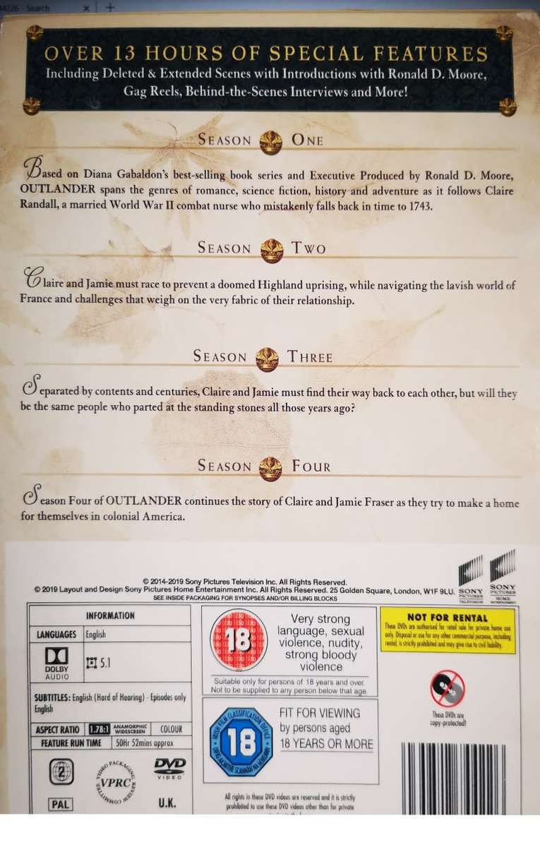 Outlander Seasons 1-4 Collection (21-DVD Box Set)