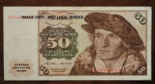 1970 GERMANY 50 DM (Sammler Germanbanknotes.Com) VF 40 Euro    Condition  VF