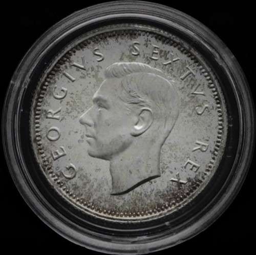 1951 UNION S.A.  GEORGE VI  1/- ONE SHILLING   Silver 0.500Ag   Ungraded