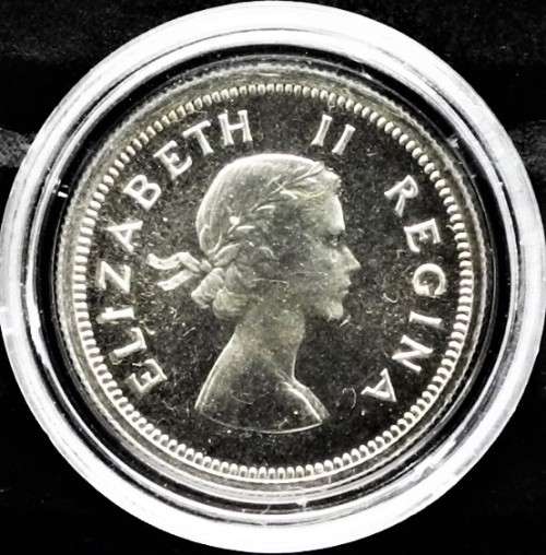 1959 UNION S.A. QE ll  1/- ONE SHILLING Silver .500Ag 23.7mm Diameter   PROOF UNGRADED