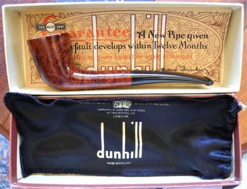 DUNHILL ESTATE PIPE IN ORIGINAL BOX WITH ALL DOCUMENTS