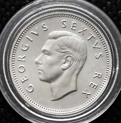 1948  Union S.A. GEORGE VI  1/-  One  Shilling  0.800Ag Mintage 1120.00 PROOF