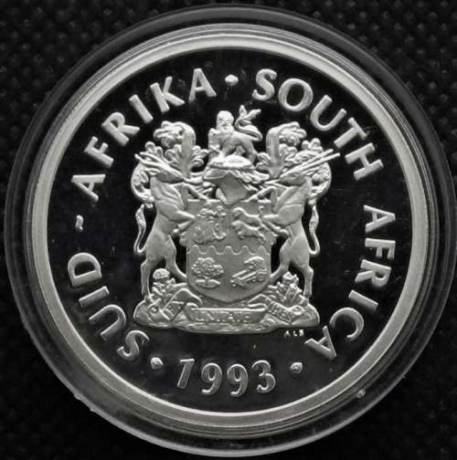 1993  PROTEA R2 "PEACE" Silver 0.9250Ag  31.1 gm (1oz) Silver. 38.7mm Diam.PROOF