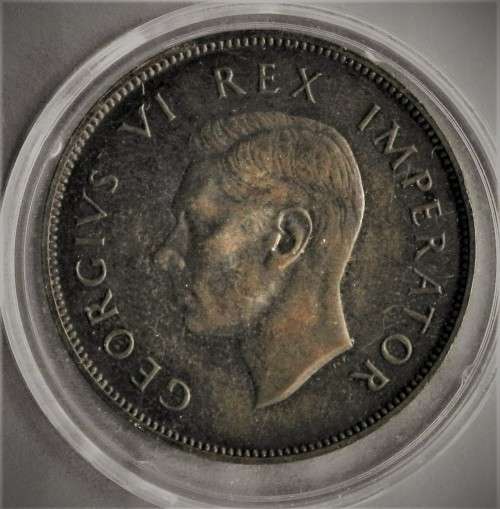 1947 UNION SA  GEORGE VI. Lowest mintage 1penny ..135 279.  Ungraded   ?(AU58)