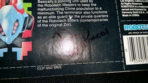 Robotech Carded Figure Lot with autograph