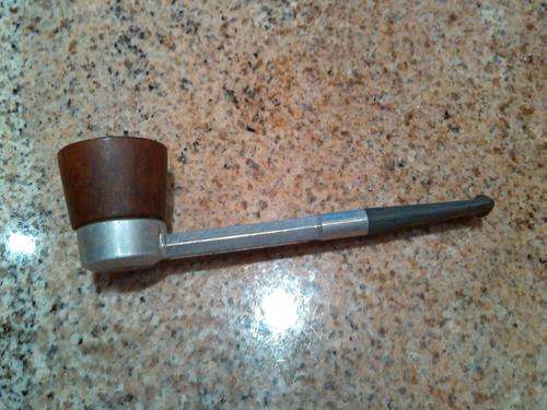 The Brentford - Made In England Vintage Aluminium and Wood British Smoking Pipe