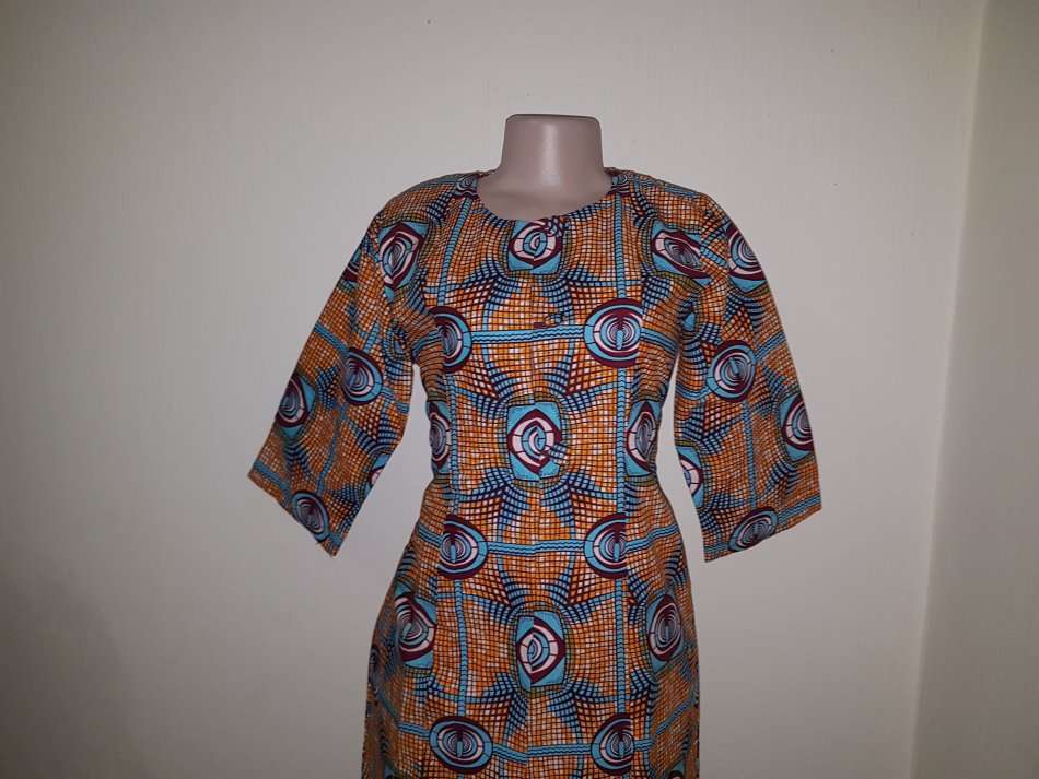 African Print Kimono (Ankara) by Ijay (Size: 10/L/34)