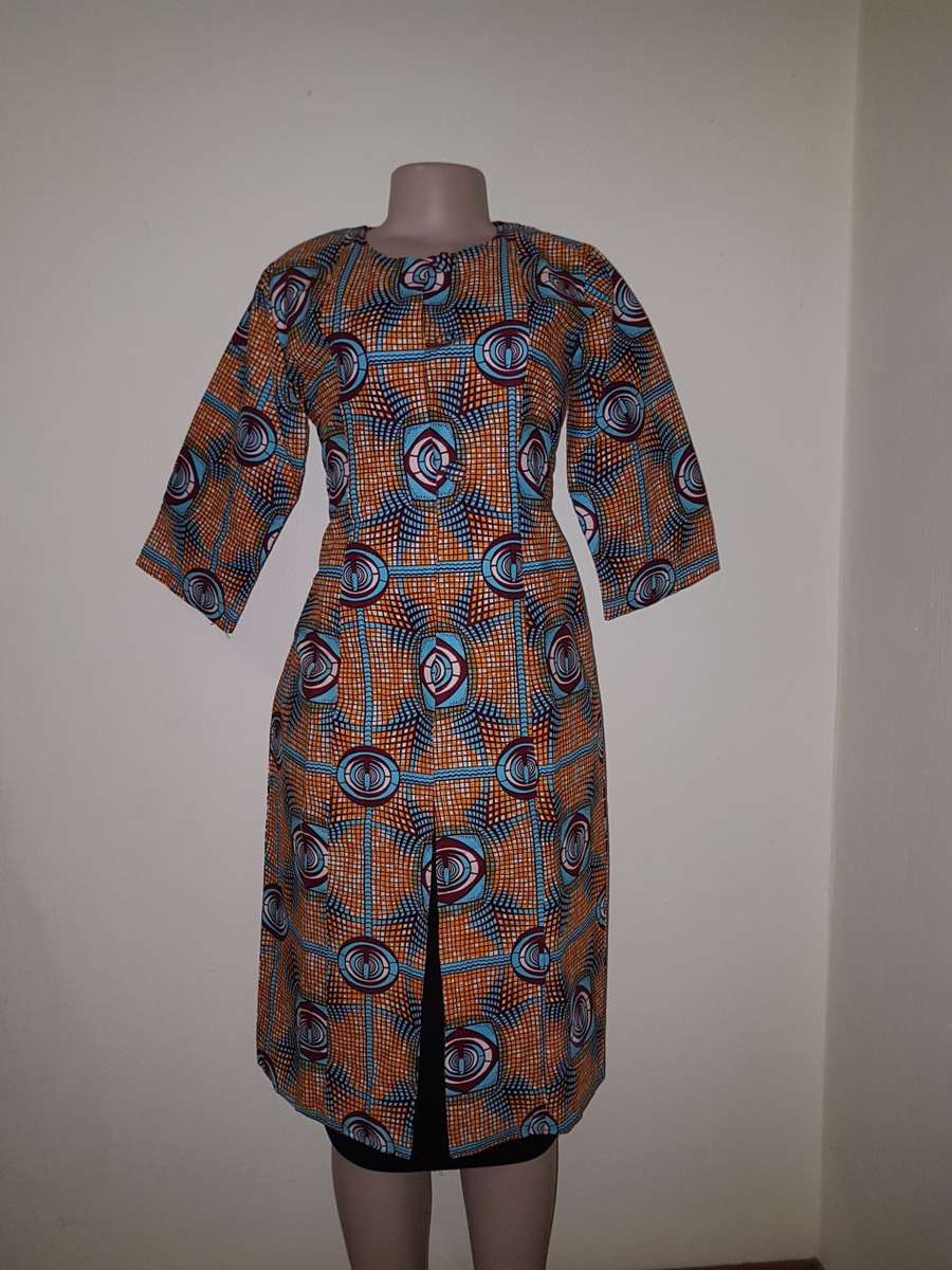 African Print Kimono (Ankara) by Ijay (Size: 10/L/34)