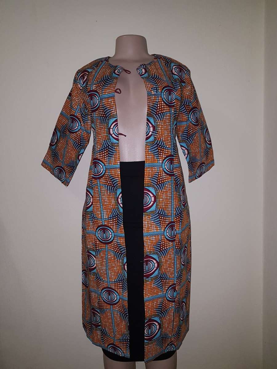 African Print Kimono (Ankara) by Ijay (Size: 10/L/34)