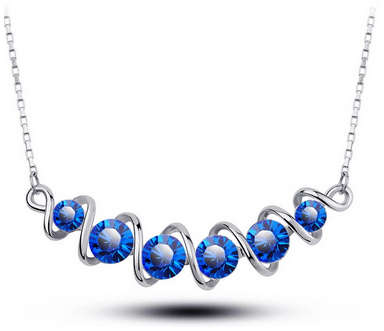 EXTRAORDINARY!! WHITE GOLD PLATED WITH SIMULATED DIAMOND NECKLACE PENDANT