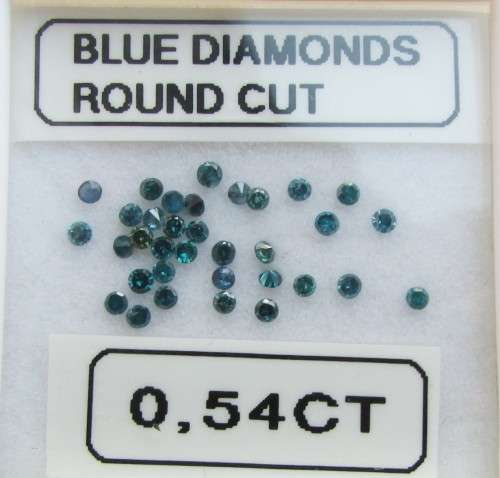**DAZZLING DIAMONDS** SPARKLING [0.540ct] ROUND CUT [BLUE DIAMONDS] FROM R1