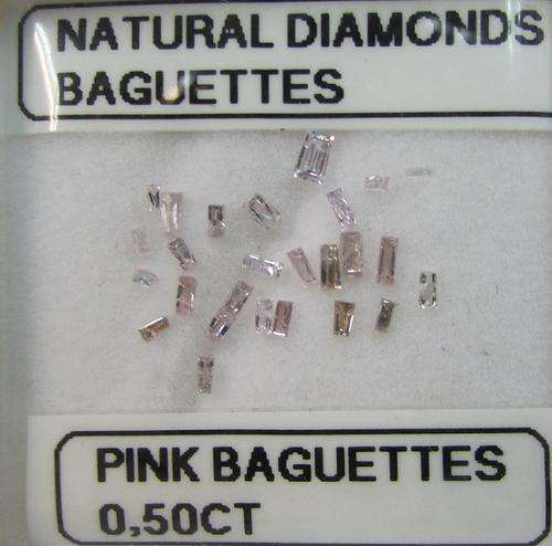 **LOOSE DIAMONDS** PINK!! NATURAL COLOUR [0.500ct] BAGUETTE CUT DIAMONDS [EXCLUSIVE DEAL]